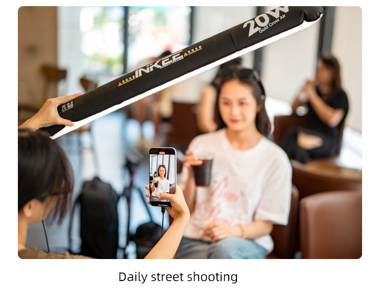 INKEE GCA20U Bi-Color Inflatable LED Tube Light USB-C Powered Live Broadcast Dedicated LED Fill Light Portable Inflatable Soft Light