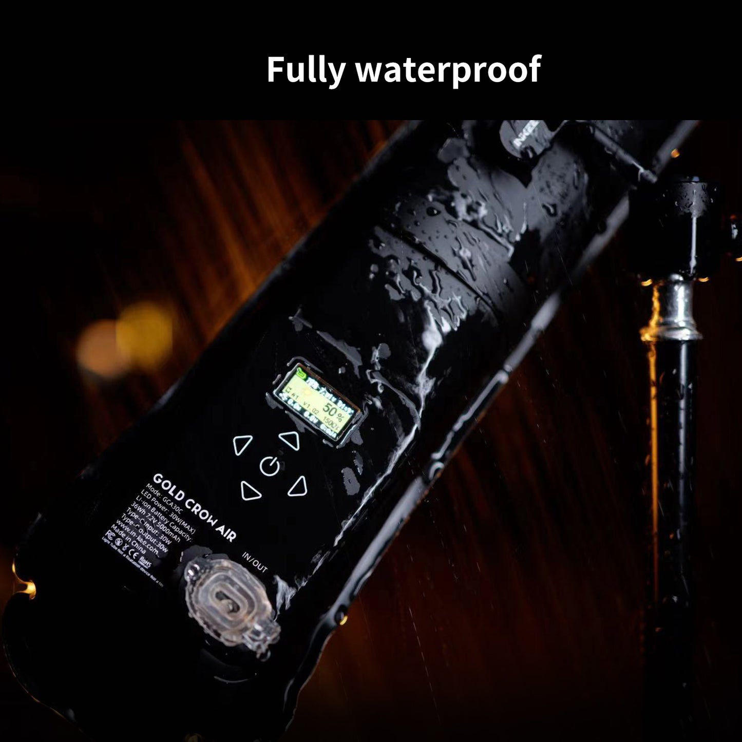 INKEE GCA30C RGB Inflatable Light,30W Portable Handheld LED Fill Lights Built-in 5000mAh Li-ion Battery Adjustable CCT 2000K-10000K with 90cm Length 624 LED Beads