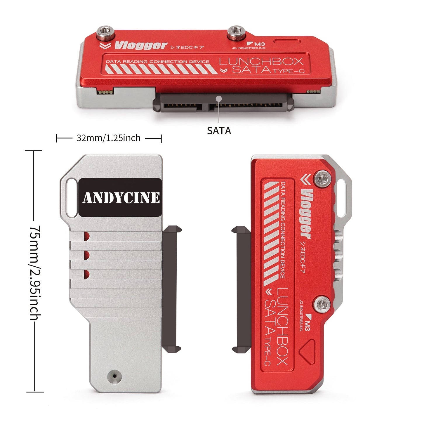 ANDYCINE USB-C Reader Only for Lunchbox Case ATOMOS SATA SSD
