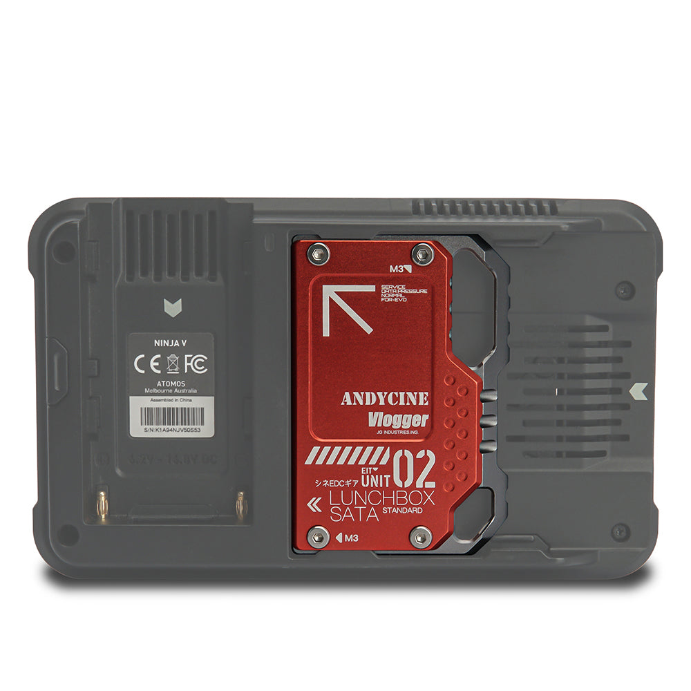 ANDYCINE LunchBox II SSD Case for 860 EVO 870 QVO SATA SSD to Atomos NINJA V/V+