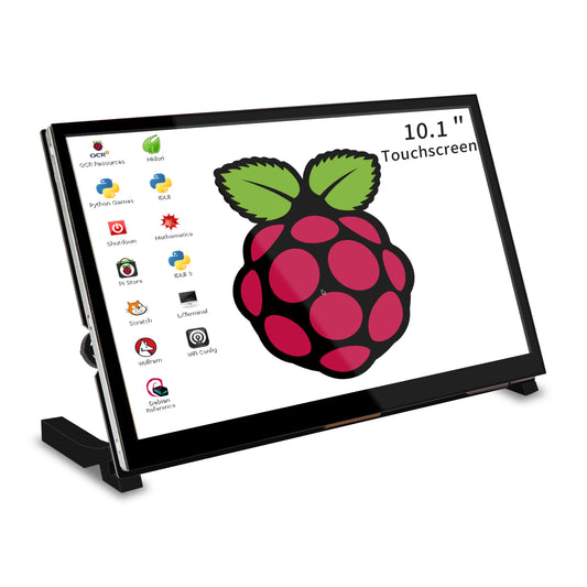 M1012 10.1 Inch Multi-Touch 1024X600 IPS Portable Monitor with Dual USB HDMI 178° Viewing Angle for Raspberry Pi 5 4 3 2 Zero B+ Model B Xbox PS4 iOS Win7/8/10