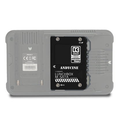 Andycine LunchBox Magnalium Case for mSATA SSD Compatible with Atomos NINJA V  with mSATA to SATA adapter