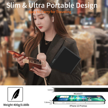 WIMAXIT M1161CT 11.6 Inch Touch Screen Portable  Monitor, Eye Care VESA Monitor IPS HDR Computer Display with USB-C/HDMI Dual Speakers