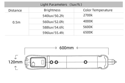 INKEE GC12 12W Bi-Colour Video Light Built in Battery Rechargeable 18.5Wh Portable Handheld Column Video Light 2700K-5600K Adjustable with Inflatable Tube Video Light