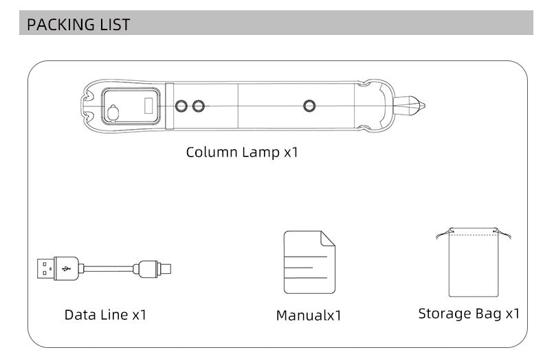 INKEE GC12 12W Bi-Colour Video Light Built in Battery Rechargeable 18.5Wh Portable Handheld Column Video Light 2700K-5600K Adjustable with Inflatable Tube Video Light