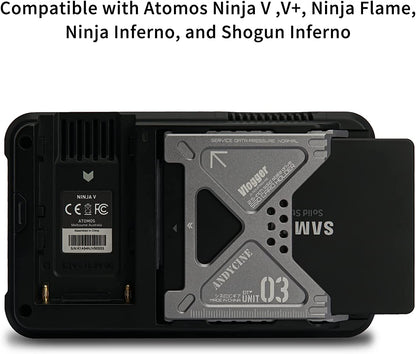 ANDYCINE LunchBox III Case for 860 EVO 870 QVO SATA SSD to Atomos NINJA V/V+