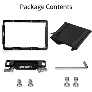 Andycine Monitor Cage with Built-in NATO Rail and Extra HDMI Cable Clamp Sunhood for Atomos Monitor Ninja V/Ninja V+ and Shinobi