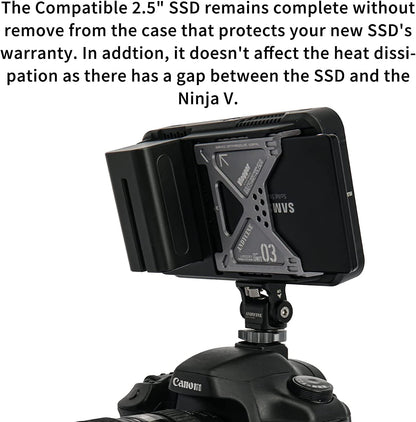 ANDYCINE LunchBox III Case for 860 EVO 870 QVO SATA SSD to Atomos NINJA V/V+