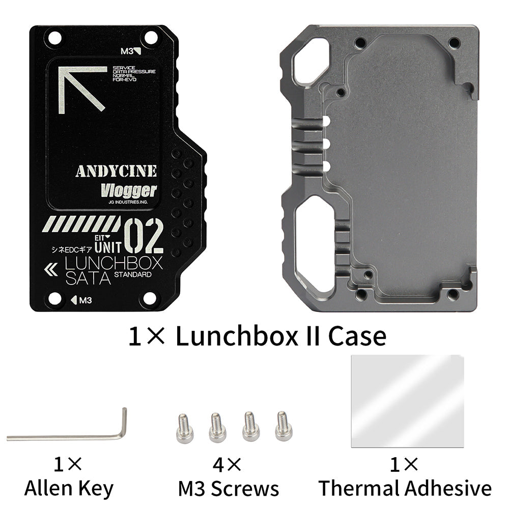 ANDYCINE LunchBox II SSD Case for 860 EVO 870 QVO SATA SSD to Atomos NINJA V/V+