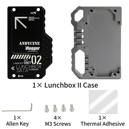 ANDYCINE LunchBox II SSD Case for 860 EVO 870 QVO SATA SSD to Atomos NINJA V/V+