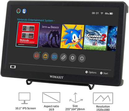 WIMAXIT M1020 10inch HDMI VGA 1920x1080 Resolution Monitor for PC,Camera,CCTV Surveillance Monitors