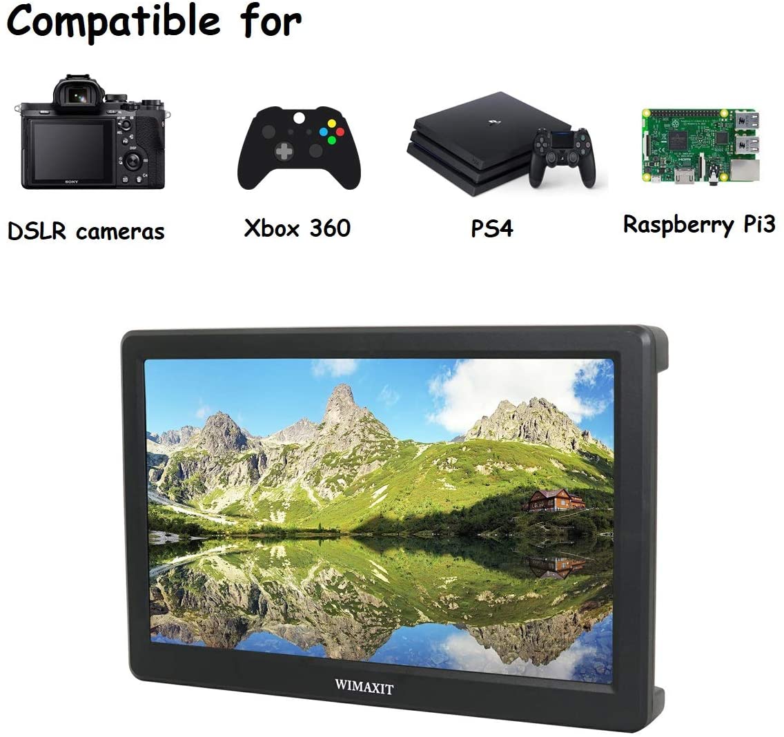 WIMAXIT M1020 10.1 inch HDMI VGA 1920x1080 Resolution Monitor for PC,Camera,CCTV Surveillance Monitors - Wimaxit Official Store
