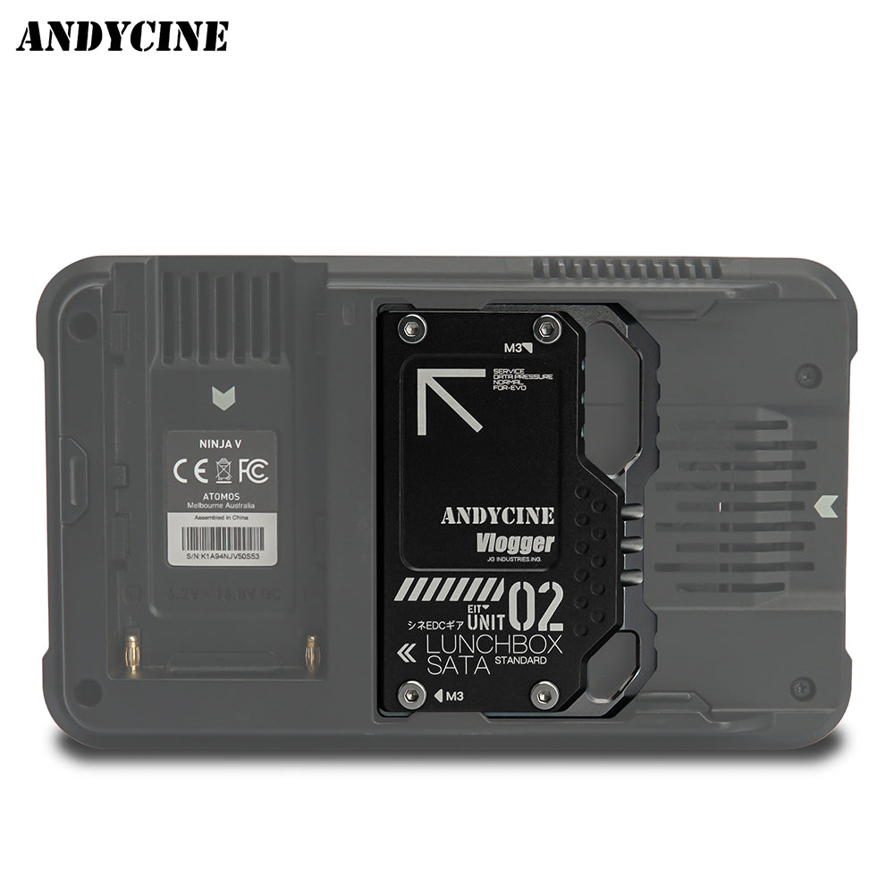 ANDYCINE LunchBox II SSD Case for 860 EVO 870 QVO SATA SSD to Atomos NINJA V/V+
