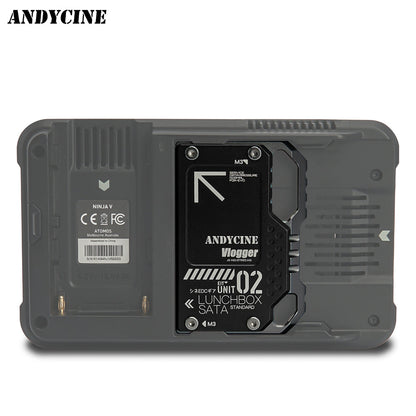 ANDYCINE LunchBox II SSD Case for 860 EVO 870 QVO SATA SSD to Atomos NINJA V/V+