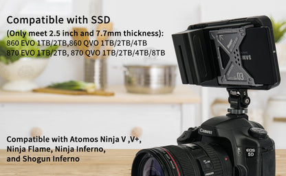 ANDYCINE LunchBox III Case for 860 EVO 870 QVO SATA SSD to Atomos NINJA V/V+
