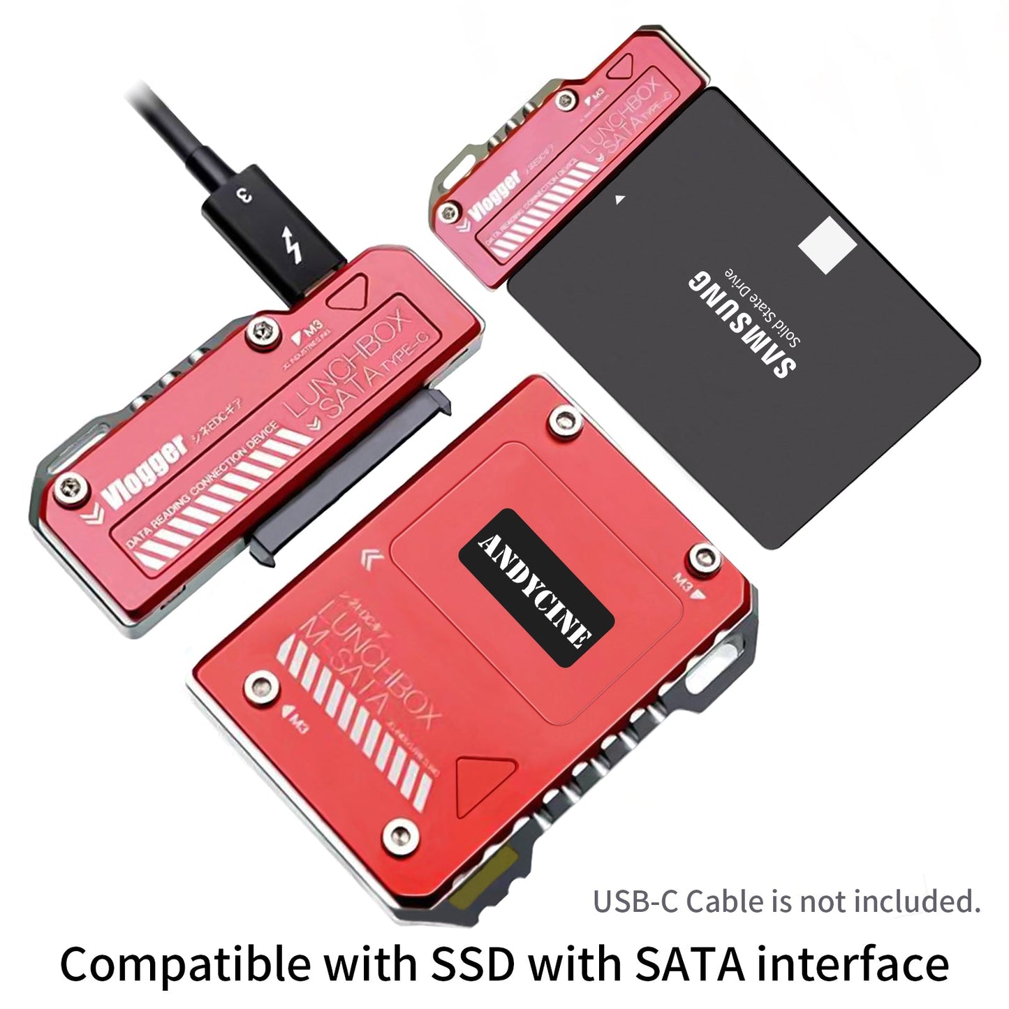 ANDYCINE USB-C Reader Only for Lunchbox Case ATOMOS SATA SSD