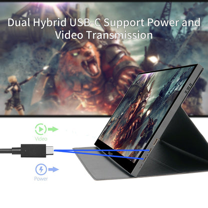 WIMAXIT M1400CT 14inch Multi-Touch Portable Monitor with 98% sRGB FHD IPS  USB-C/HDMI Gaming Screen for Laptop Pc Mac Phone Xbox PS4 Include Smart Cover