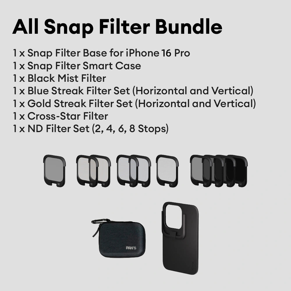Pan's Snap Magsafe Filter For iPhone 16Pro/16Pro Max ND Filter Set Black Mist Filter Blue Streak Filter Gold Streak Filter