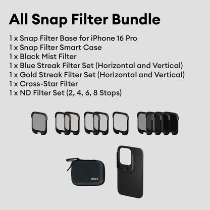 Pan's Snap Magsafe Filter For iPhone 16Pro/16Pro Max ND Filter Set Black Mist Filter Blue Streak Filter Gold Streak Filter